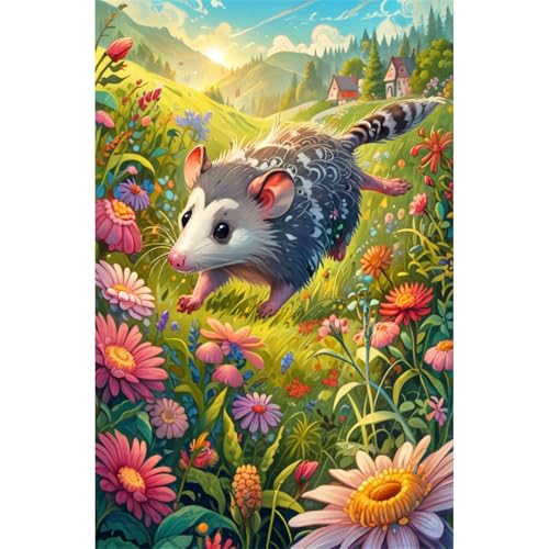 TWYYDP Puzzle 1500 Teile für Erwachsene Opossum Läuft Zwischen Blumen Holzpuzzle Spiele für Ältere Menschen TWYYDP Puzzle 1500 Teile für Erwachsene Opossum Läuft Zwischen Blumen Holzpuzzle Spiele für Ältere Menschen von TWYYDP