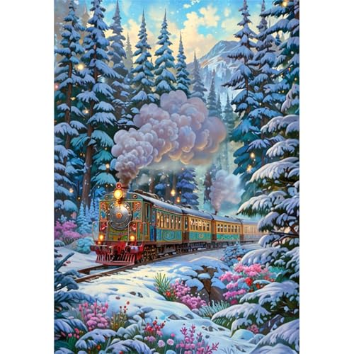 TWYYDP Puzzle 1500 Teile für Erwachsene Schneezuglandschaft Holzpuzzle Spiele für Ältere Menschen TWYYDP Puzzle 1500 Teile für Erwachsene Schneezuglandschaft Holzpuzzle Spiele für Ältere Menschen von TWYYDP