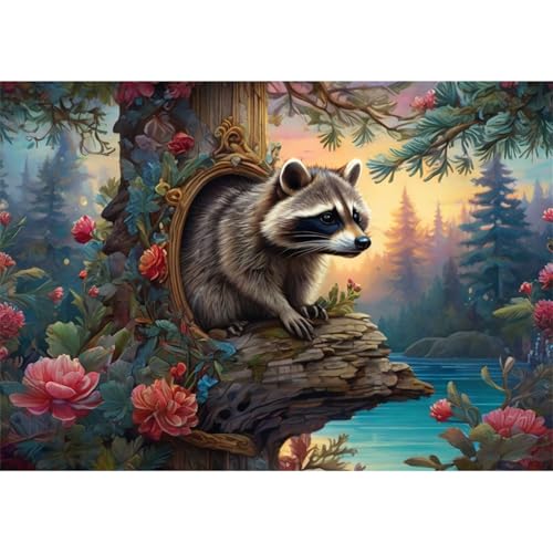 TWYYDP Puzzle 1500 Teile für Erwachsene Waschbärtier Im Baumloch Holzpuzzle Gelegenheitsspiele TWYYDP Puzzle 1500 Teile für Erwachsene Waschbärtier Im Baumloch Holzpuzzle Gelegenheitsspiele von TWYYDP