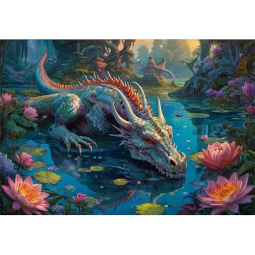TWYYDP Puzzle 1500 Teile für Erwachsene der Böse Drache Auf Dem Wasser, Holzpuzzle Gelegenheitsspiele TWYYDP Puzzle 1500 Teile für Erwachsene der Böse Drache Auf Dem Wasser, Holzpuzzle Gelegenheitsspiele von TWYYDP