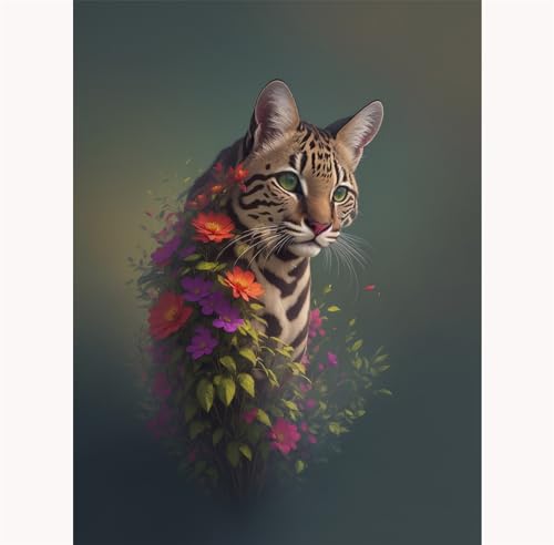 TWYYDP Puzzle 520 Teile für Erwachsene,Blumen Ozelot Tier Holzpuzzle,Geeignet für Kinder Ab 14 Jahren TWYYDP Puzzle 520 Teile für Erwachsene,Blumen Ozelot Tier Holzpuzzle,Geeignet für Kinder Ab 14 Jahren von TWYYDP