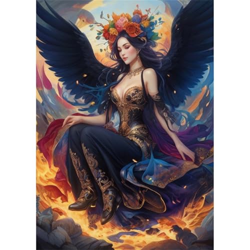 TWYYDP Puzzle 520 Teile für Erwachsene Blaues Engelsmädchen Holzpuzzle Anspruchsvolle Spiele TWYYDP Puzzle 520 Teile für Erwachsene Blaues Engelsmädchen Holzpuzzle Anspruchsvolle Spiele von TWYYDP