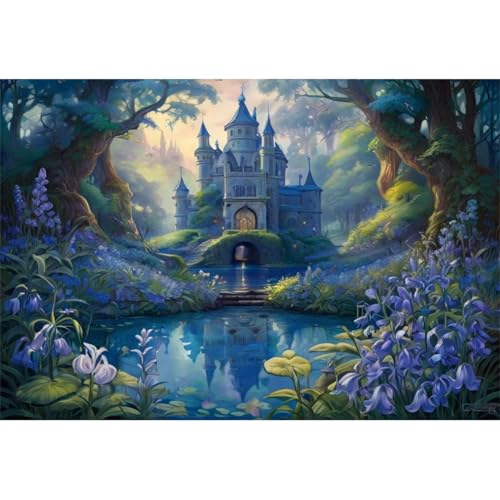 TWYYDP Puzzle 520 Teile für Erwachsene Bluebell-Schlosslandschaft Holzpuzzle Heimdekorationsmalerei TWYYDP Puzzle 520 Teile für Erwachsene Bluebell-Schlosslandschaft Holzpuzzle Heimdekorationsmalerei von TWYYDP