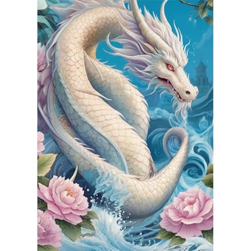 TWYYDP Puzzle 520 Teile für Erwachsene Blume Weißer Drache Holzpuzzle Anspruchsvolle Spiele TWYYDP Puzzle 520 Teile für Erwachsene Blume Weißer Drache Holzpuzzle Anspruchsvolle Spiele von TWYYDP