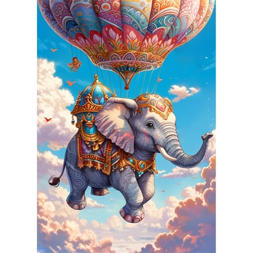 TWYYDP Puzzle 520 Teile für Erwachsene Heißluftballon und Elefant Holzpuzzle Lustige Spiele für Die Ganze Familie TWYYDP Puzzle 520 Teile für Erwachsene Heißluftballon und Elefant Holzpuzzle Lustige Spiele für Die Ganze Familie von TWYYDP