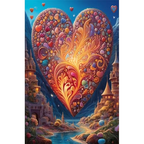 TWYYDP Puzzle 520 Teile für Erwachsene Herzförmige Steinlandschaft Holzpuzzle Lustige Spiele für Die Ganze Familie TWYYDP Puzzle 520 Teile für Erwachsene Herzförmige Steinlandschaft Holzpuzzle Lustige Spiele für Die Ganze Familie von TWYYDP