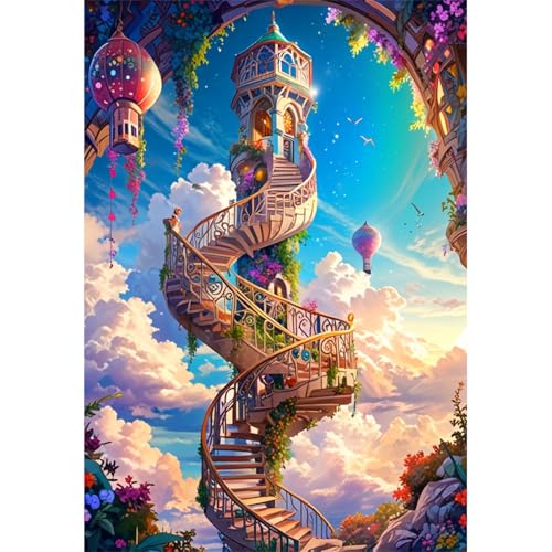 TWYYDP Puzzle 520 Teile für Erwachsene Himmelswachturm-Landschaft Holzpuzzle Anspruchsvolle Spiele TWYYDP Puzzle 520 Teile für Erwachsene Himmelswachturm-Landschaft Holzpuzzle Anspruchsvolle Spiele von TWYYDP
