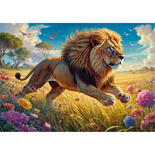 TWYYDP Puzzle 520 Teile für Erwachsene Löwe Läuft Tier Holzpuzzle Anspruchsvolle Spiele TWYYDP Puzzle 520 Teile für Erwachsene Löwe Läuft Tier Holzpuzzle Anspruchsvolle Spiele von TWYYDP