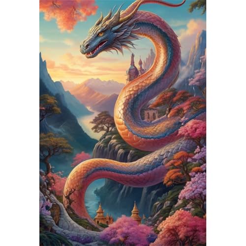 TWYYDP Puzzle 520 Teile für Erwachsene Riesiger Schlangendrache Auf Dem Gipfel des Berges Holzpuzzle Anspruchsvolle Spiele TWYYDP Puzzle 520 Teile für Erwachsene Riesiger Schlangendrache Auf Dem Gipfel des Berges Holzpuzzle Anspruchsvolle Spiele von TWYYDP
