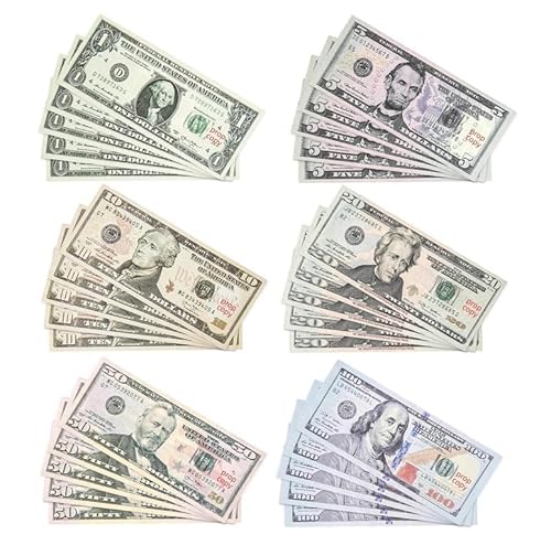 TXXATX 210 Blätter Spielgeld Fake Geld Enthält 7 Werte Prop Money 1$ 2$ 5$ 10$ 20$ 50$ 100$ Falschgeld Geldscheine Dollar Scheine für Studium Filmen Zauberrequisiten Money Gun TXXATX 210 Blätter Spielgeld Fake Geld Enthält 7 Werte Prop Money 1$ 2$ 5$ 10$ 20$ 50$ 100$ Falschgeld Geldscheine Dollar Scheine für Studium Filmen Zauberrequisiten Money Gun von TXXATX
