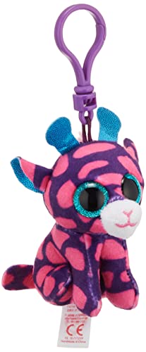 Carletto Ty 36639 Ty 36639-Sky High Clip, Giraffe mit Glitzeraugen, Beanie Boo's, 8.5 cm, rosa/blau von TY