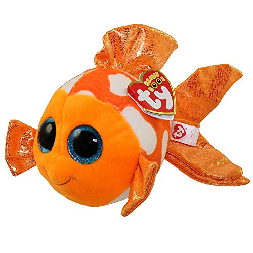 Carletto Ty 37176 Sami Orange Fish Ty 37176-Sami mit Glitzeraugen, Beanie Boo's Clownfisch, 15 cm, Black/White Carletto Ty 37176 Sami Orange Fish Ty 37176-Sami mit Glitzeraugen, Beanie Boo's Clownfisch, 15 cm, Black/White von TY