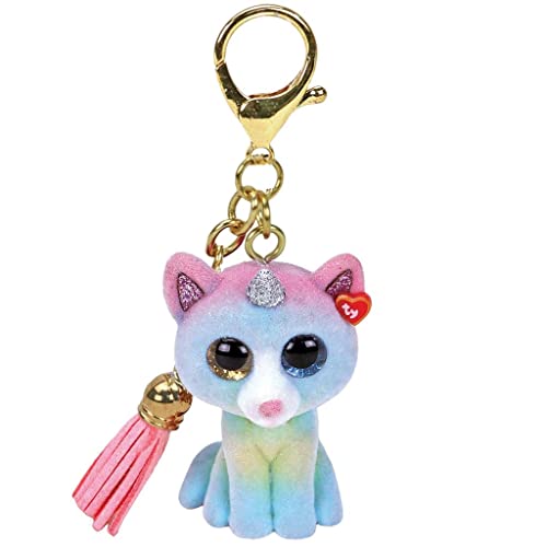 Ty 25059 Heather Cat Animal Plüschclip, Mehrfarbig, 9 cm von TY