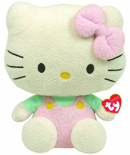 TY 32148 - Hello Kitty Pluffie-Overall rosa/mint von TY