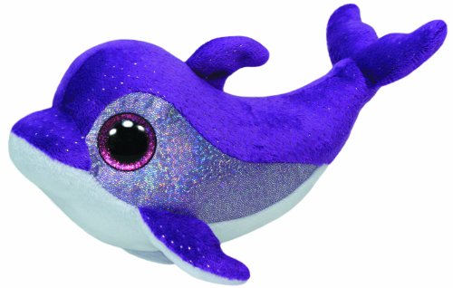 TY 36712 36712-Flips-Delfin mit Glitzeraugen, 15 cm, violett von Carletto