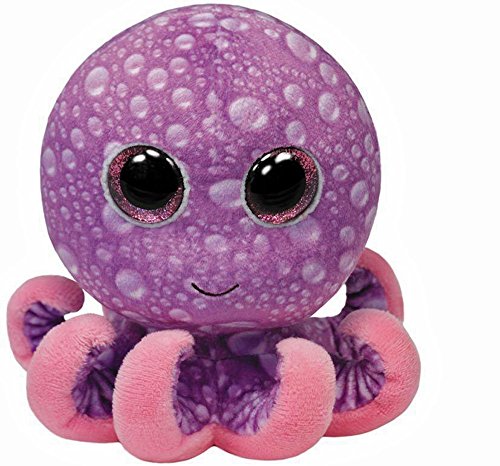 Carletto Ty 36740 TY 36740-Legs-Octopus mit Glitzeraugen, 15 cm, pink/violett, Lila von Ty Beanie Boos