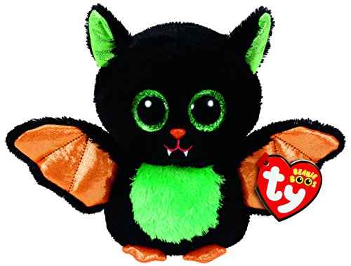 TY 37235 Beastie-Fledermaus schwarz/bunt, 15cm, mit Glitzeraugen, Beanie Boo's, Halloween limitiert von TY