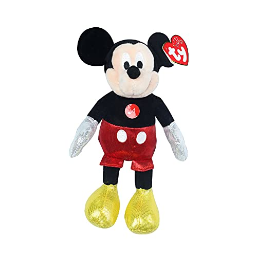 TY 41072 - Disney - Mickey Glitter mit Sound, glitzernde Kleidung, 20 cm von TY