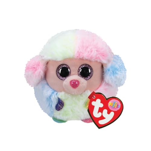 TY 42511 Rainbow Poodle Puffies Pudel Plüschtier, Mehrfarbig, STK von TY