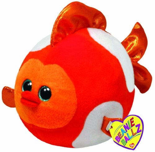 TY 7138038 - Bubbles Ball - Fisch orange, 12 cm, Beanie Ballz von TY