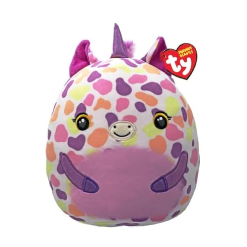 TY Astra Einhorn Squishy Beanie 14” – Weiches Plüschtier – Sammelbares Kuscheltier für Kinder – Flauschiges Stofftier zum Spielen & Ausstellen von TY