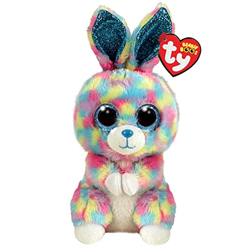 Ty Beanie Boo's-Peluche Hops Der Hase 15cm-TY36568, TY36568, Mehrfarbig, Small von TY