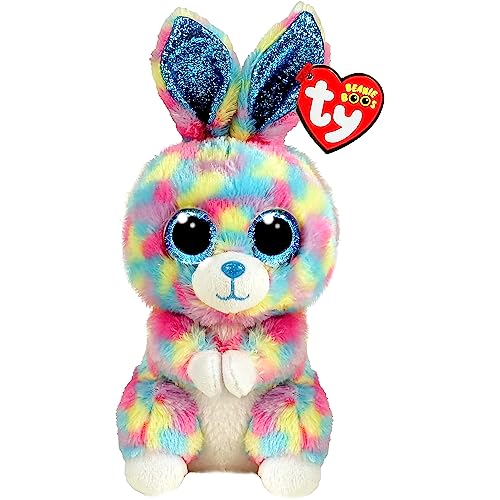 Ty Beanie Boo's-Peluche Hops Der Hase 15cm-TY36568, TY36568, Mehrfarbig, Small von TY