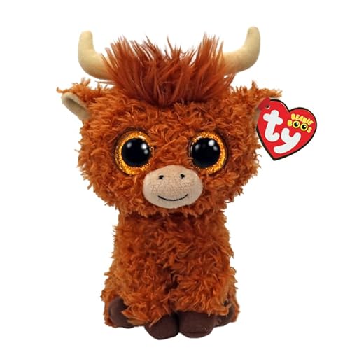 TY Beanie Boos – Alfie die Kuh mit großen und glitzernden orangefarbenen Augen, das Plüschtier mit großen glitzernden Augen – 15 cm – T37372 TY Beanie Boos – Alfie die Kuh mit großen und glitzernden orangefarbenen Augen, das Plüschtier mit großen glitzernden Augen – 15 cm – T37372 von TY