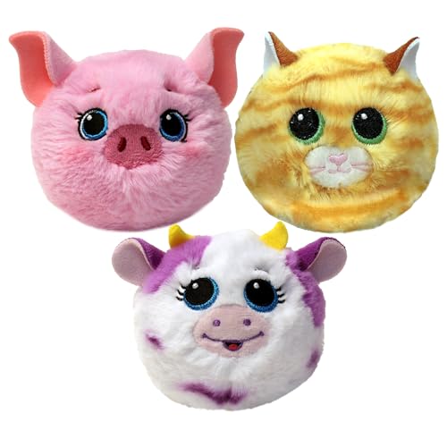 TY Bouncy Balls 3er-Set mit Daisy, Purry und Posey – Weiche Kuscheltiere für Kinder – Sammlerset aus Plüsch – Stofftiere zum Spielen oder Kuscheln von TY