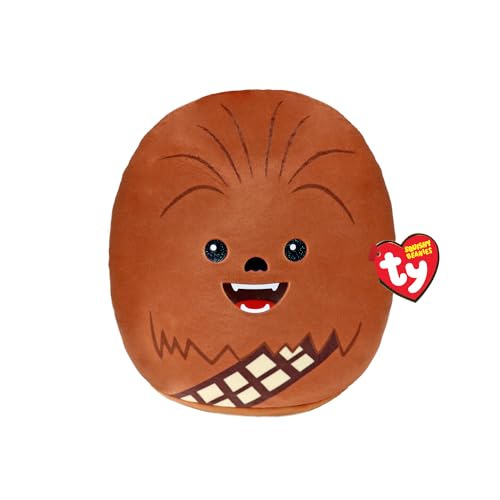 TY Chewbacca Disney Star Wars Squish-A-Boos 10 Zoll, Lizenziertes Beanie Baby Weichplüsch Spielzeug, Sammlerstück Kuscheliger Plüschteddy von TY