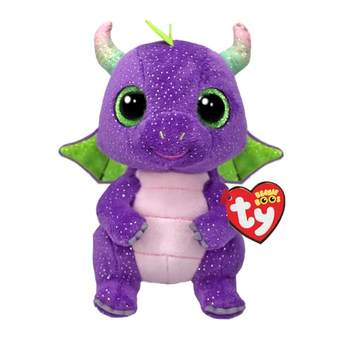 TY Daphne Dinosaurier - Beanie Boo Regular | Weiches Plüschtier für Kinder, Babytier, Kuschelteddy, Sammler-Plüschtiere von TY