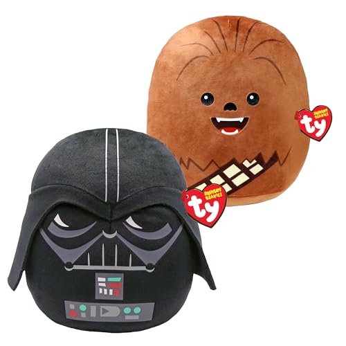 TY Darth Vader & Chewbacca Star Wars Squish a Boo 10 Zoll Multipack - Squishy Beanie Baby Weiche Plüschspielzeuge - Sammelbare Kuschelige Gefüllte Teddybären von TY