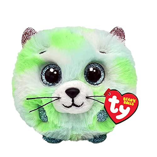 TY Evie Katze Beanie Balls 3" | Beanie Baby Weiches Plüschtier | Sammlerstück Kuscheliger Stoffteddy von TY