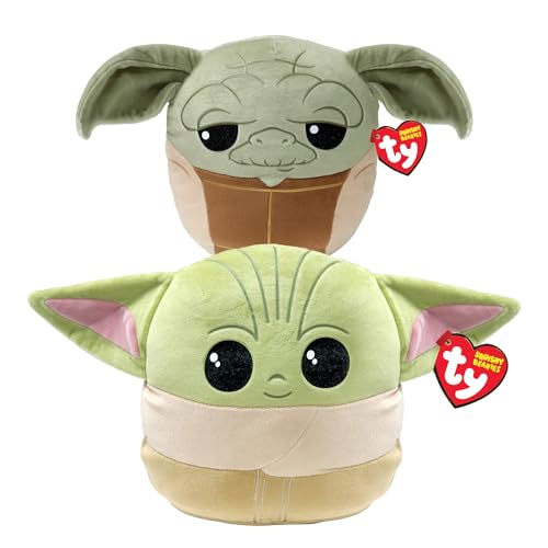 TY Grogu & Yoda Star Wars Squish a Boo 10 Zoll Multipack - Squishy Beanie Baby Weiche Plüschspielzeuge - Sammelbare Kuschelige Gefüllte Teddybären von TY