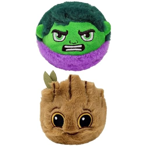 TY Groot und Hulk Bouncer 2-Teile-Set – Weiches Plüschtier für Kinder – Kuschelig, Sammelbar, Gefüllte Plüschtiere – Bounce Plüschtier, Kuschelgeschenk für Jungen & Mädchen von TY