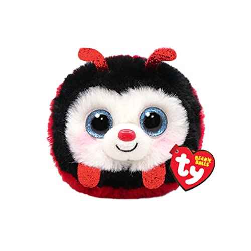 TY Izzy Marienkäfer Beanie Balls 3" | Beanie Baby Weiches Plüschtier | Sammlerstück Kuscheliger Stoffteddy von TY