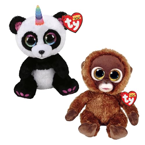 TY Paris & Chessie Beanie Boo Regular Multipack - Squishy Beanie Baby Weiche Plüschspielzeuge - Sammelbare Kuschelige Gefüllte Teddybären TY Paris & Chessie Beanie Boo Regular Multipack - Squishy Beanie Baby Weiche Plüschspielzeuge - Sammelbare Kuschelige Gefüllte Teddybären von TY