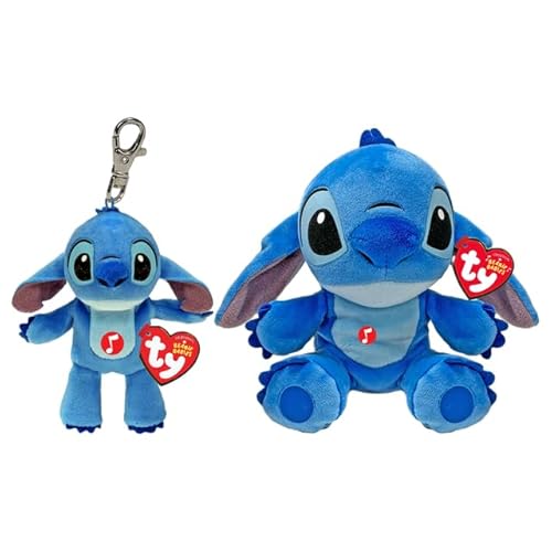 TY Stitch Beanie Babies Set aus 2 – Stitch Beanie und Stitch Clip – Bekannt aus dem Film, Weiches Plüschtier für Kinder, Sammlerstück und Kuscheltier für Kinder TY Stitch Beanie Babies Set aus 2 – Stitch Beanie und Stitch Clip – Bekannt aus dem Film, Weiches Plüschtier für Kinder, Sammlerstück und Kuscheltier für Kinder von TY