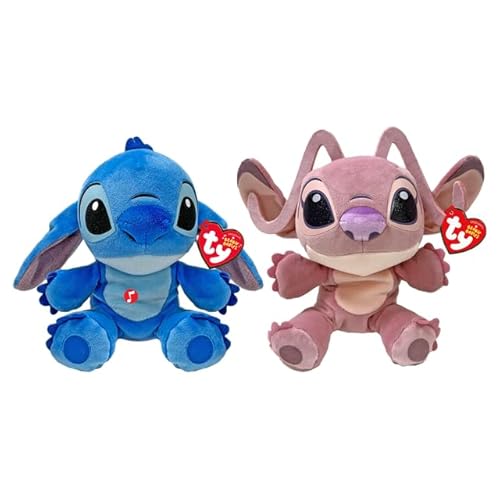 TY Stitch Beanie Babies Set aus 2 – Stitch und Angel 15CM – Bekannt aus dem Film, Weiches Plüschtier für Kinder, Sammlerstück und Kuscheltier für Kinder TY Stitch Beanie Babies Set aus 2 – Stitch und Angel 15CM – Bekannt aus dem Film, Weiches Plüschtier für Kinder, Sammlerstück und Kuscheltier für Kinder von TY