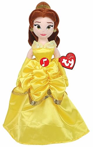 TY T02409 Disney Princess Belle Plüschtier mit Ton, gelb von TY