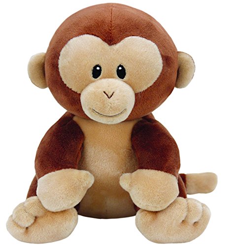 TY T32154 Monkey Baby Plüsch-Banana AFFE, 17 cm, braun von TY