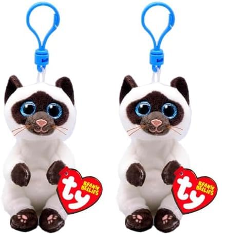 TY T43106 Gatto Plüschtier, Mehrfarbig, M (Packung mit 2) von TY