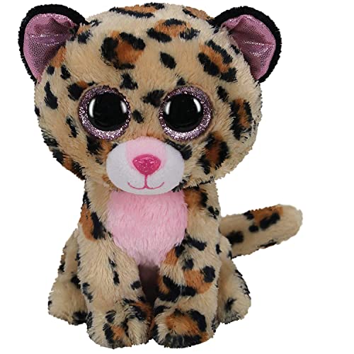 TY 36490 Livvie Leopard Beanie Boo Medium Plüschtier, Multicoloured, 24 cm von TY