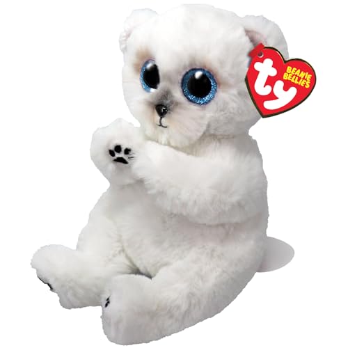 TY Wuzzy Polar Bear Beanie Bellies Regular - Squishy Beanie Baby Soft Plush Toys - Collectible Cuddly Stuffed Teddy von TY