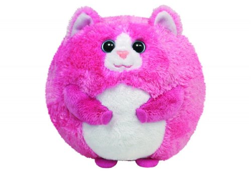 Ty 7138006 - Tumbles Ball Katze Stoffball Beanie Ballz, pink 12 cm von TY