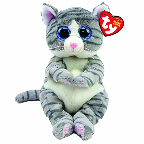 TY Mitzi Tabby Cat 17cm,Material: 100% Polyester geprüft nach EN-71. Farbe: Mehrfarbig von Ty Toys