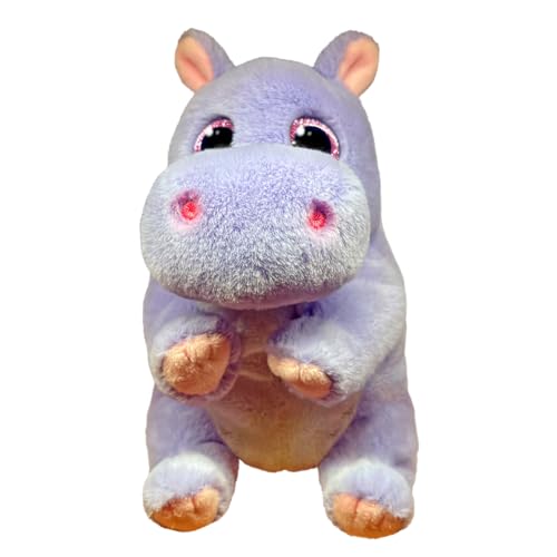 Ty Beanie Boos – Henrietta das Nilpferd mit großen und glitzernden rosa Augen, das Plüschtier mit großen glitzernden Augen – 15 cm – T37394 von TY