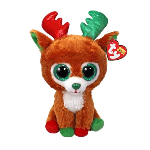 Ty Beanie Boos – Tinseltoes das Rentier mit großen und glitzernden grünen Augen, das Plüschtier mit großen glitzernden Augen – speziell für Weihnachten – 15 cm – T37354 Ty Beanie Boos – Tinseltoes das Rentier mit großen und glitzernden grünen Augen, das Plüschtier mit großen glitzernden Augen – speziell für Weihnachten – 15 cm – T37354 von TY