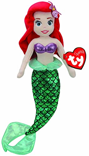 Ty - Disney Prinzessinnen Plüschtier mit Musik, Ariel 40 cm, TY02414 von TY