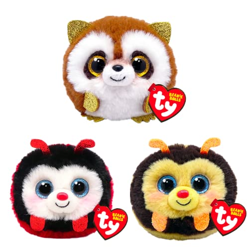 TY Puffies Izzy, Pickpocket, Zinger 3-Teiliges Set – Weiches Plüsch Bouncy Spielzeug für Kinder – Sammelbares Stofftier – Kuscheltier landet auf den Füßen – Weiche Plüschspielzeuge für Kinder von TY
